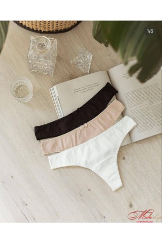 Хлопковые трусики стринги Your Touch EJ-2004