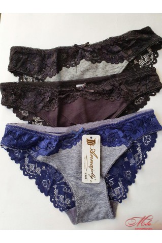 Трусики из хлопка и кружева Annajolly 9848
