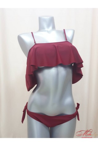 Купальник-топ с декоративной рюшей Samegame 607