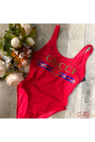 Купальник цельный с логотипом Gucci