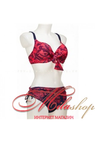 Купальник c твердой чашкой на чашку Е-F с высокими трусиками Samegame 2063