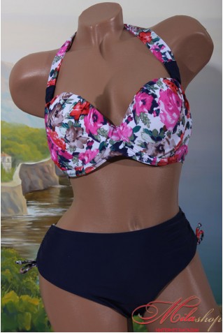 Купальник с цветочным орнаментом для девушек с пышными формами Teres 2076-5