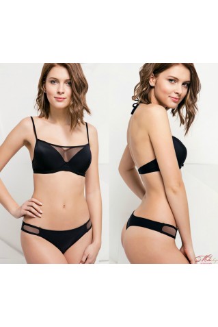 Купальник бандо с сеткой  и трусиками на выбор Your Touch SW-0010