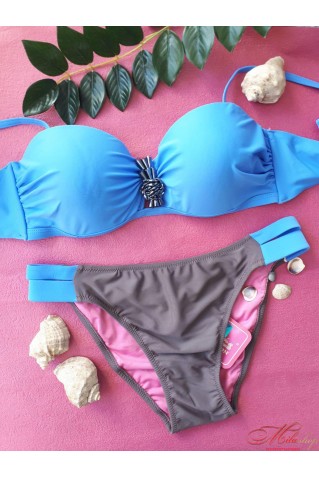 Купальник бандо со съемными бретельками Teres