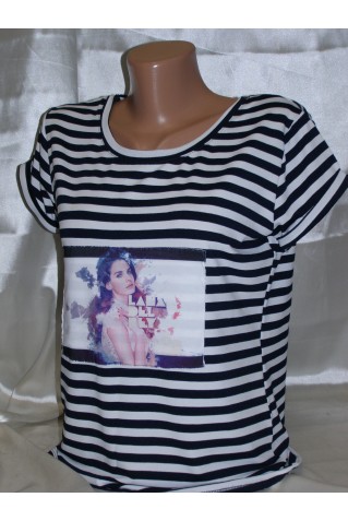 Молодежная футболка с апликацией Fashion 2052