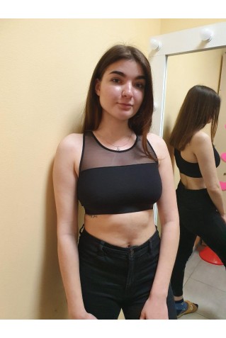 Спортивний жіночий топ La Vivas VC 70201 C чорний