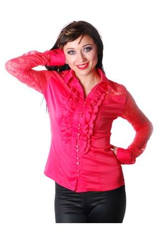 Блуза женская с кружевными рукавами