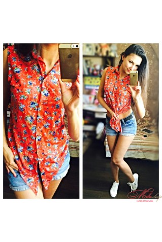 Стильна шифоновая блуза Fashion 2034