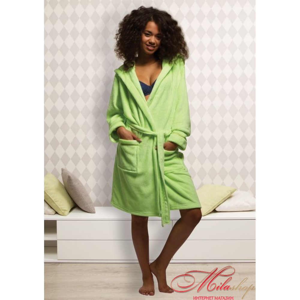 Теплый яркий халат Key 156
