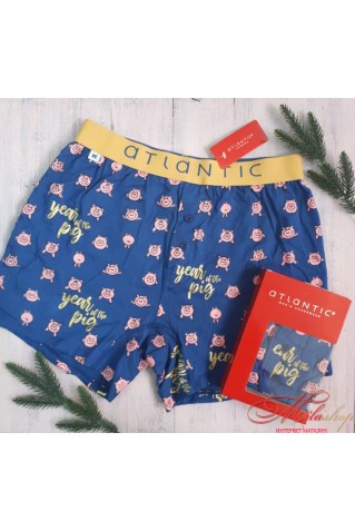 мужские семейные трусы с новогодним принтом