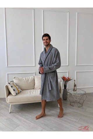 Махровый мужской халат без капюшона COSY 925