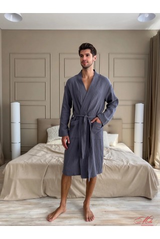 Мусліновий чоловічий халат Estet COSY M50