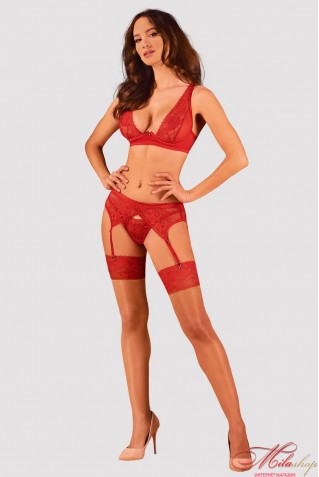 Чулки под пояс Obsessive Lacelove.