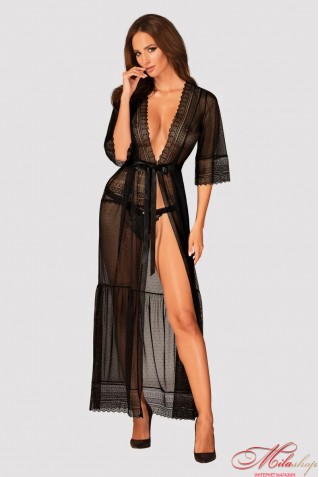 Тоненький пеньюар с кружевом Estiqua Obsessive.